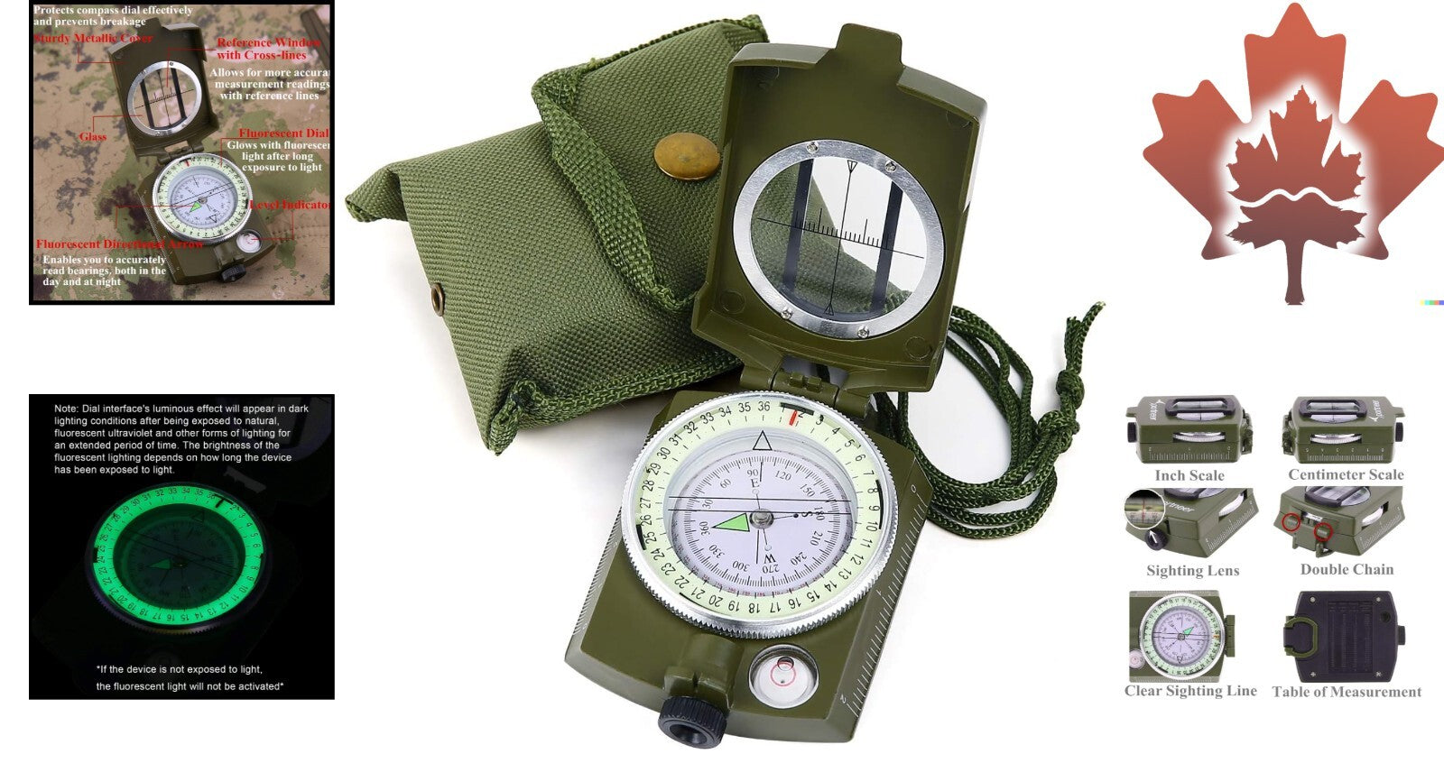 High-Precision Military Lensatic Compass