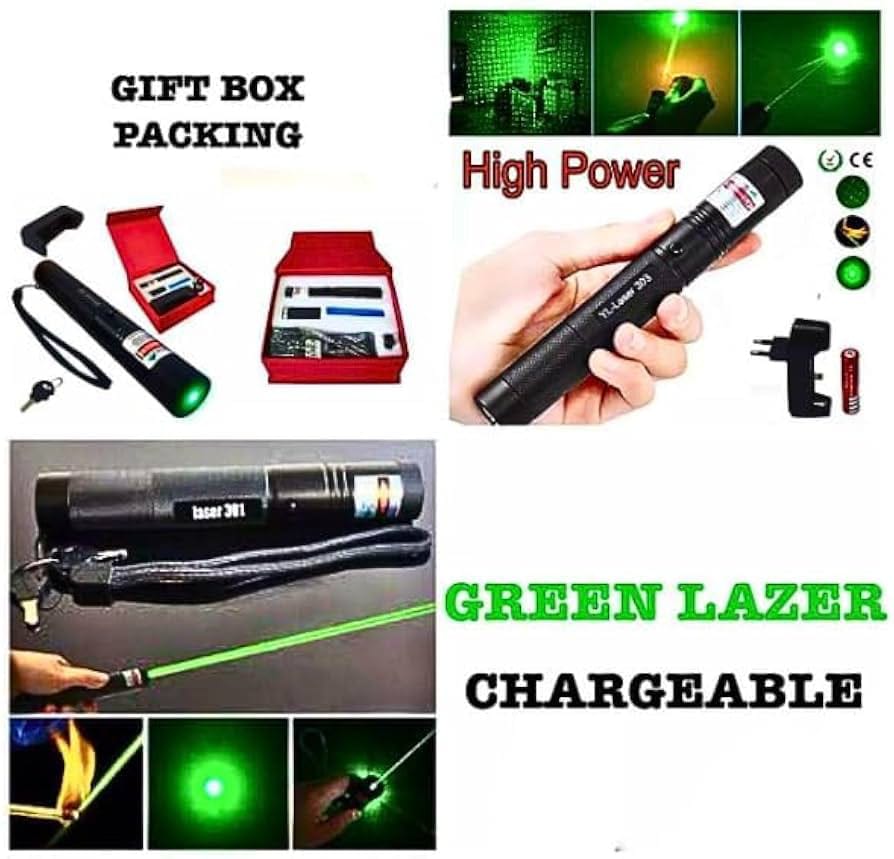Rechargeable Powerful Green Laser Pointer - with more then 4 KM Range