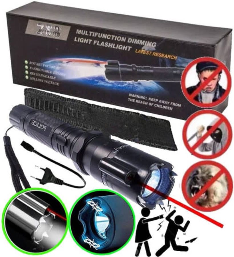 Tactical Police Torch with Taser and Laser Pointer