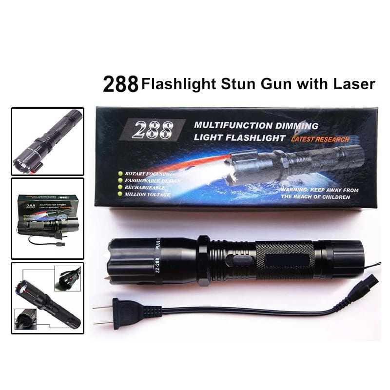 Tactical Police Torch with Taser and Laser Pointer