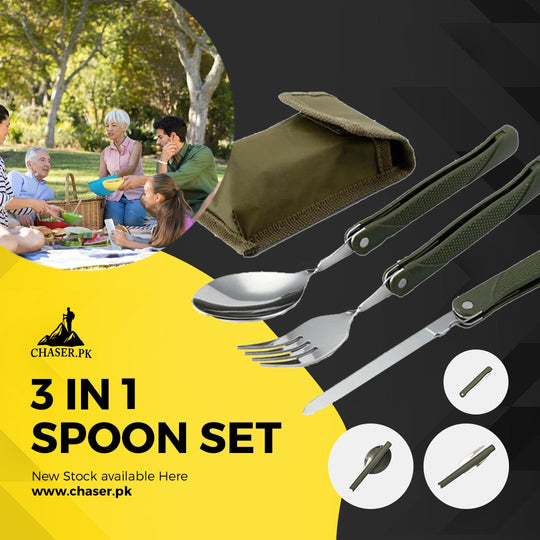 3 Pcs Camping Cutlery Set